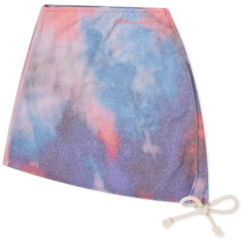 

Юбка мини Fiorucci Flower Blur Ruched, мультиколор