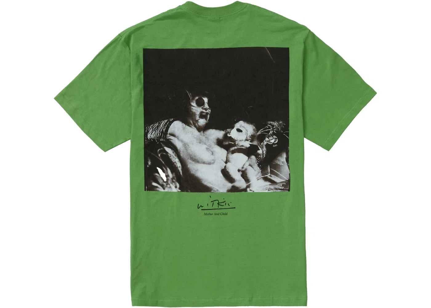 Мужская футболка с принтом Supreme Joel-Peter Witkin Mother and Child Tee, Green