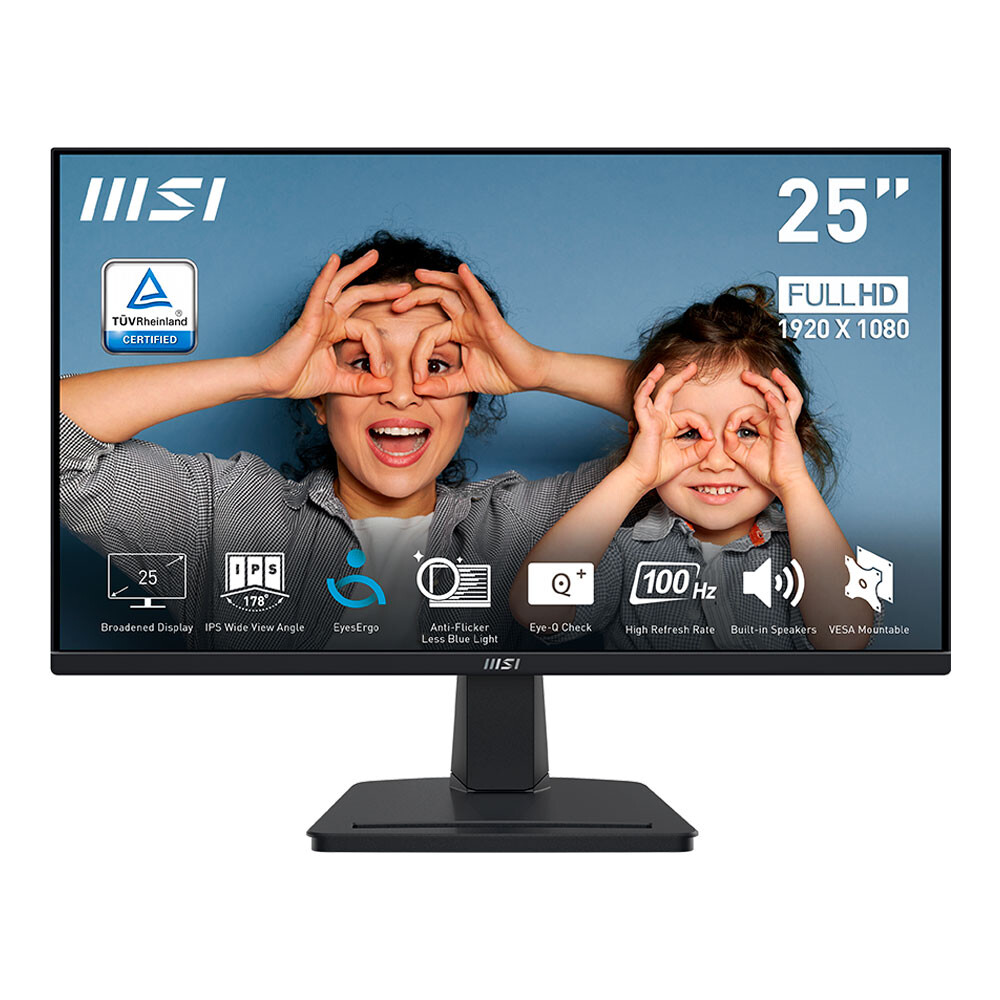 

Монитор MSI PRO MP251, 25", 1920x1080, 100 Гц, IPS, чёрный