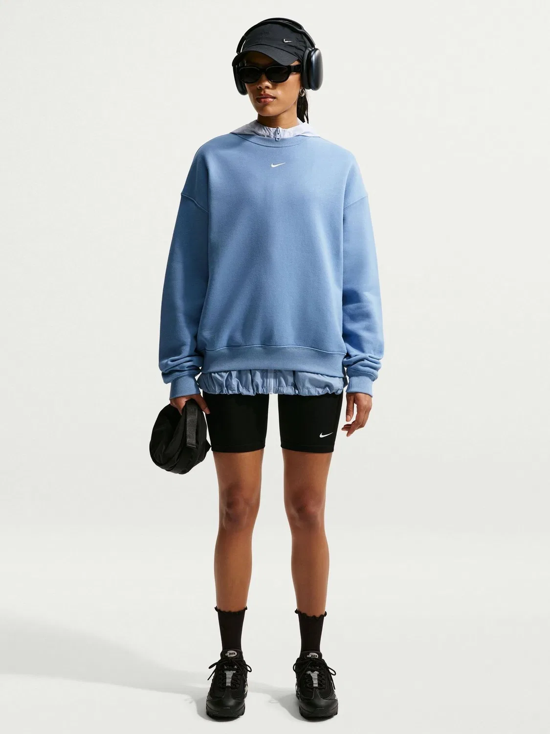 Свитшот оверсайз Nike Studio Fleece, Work Blue — фото 2