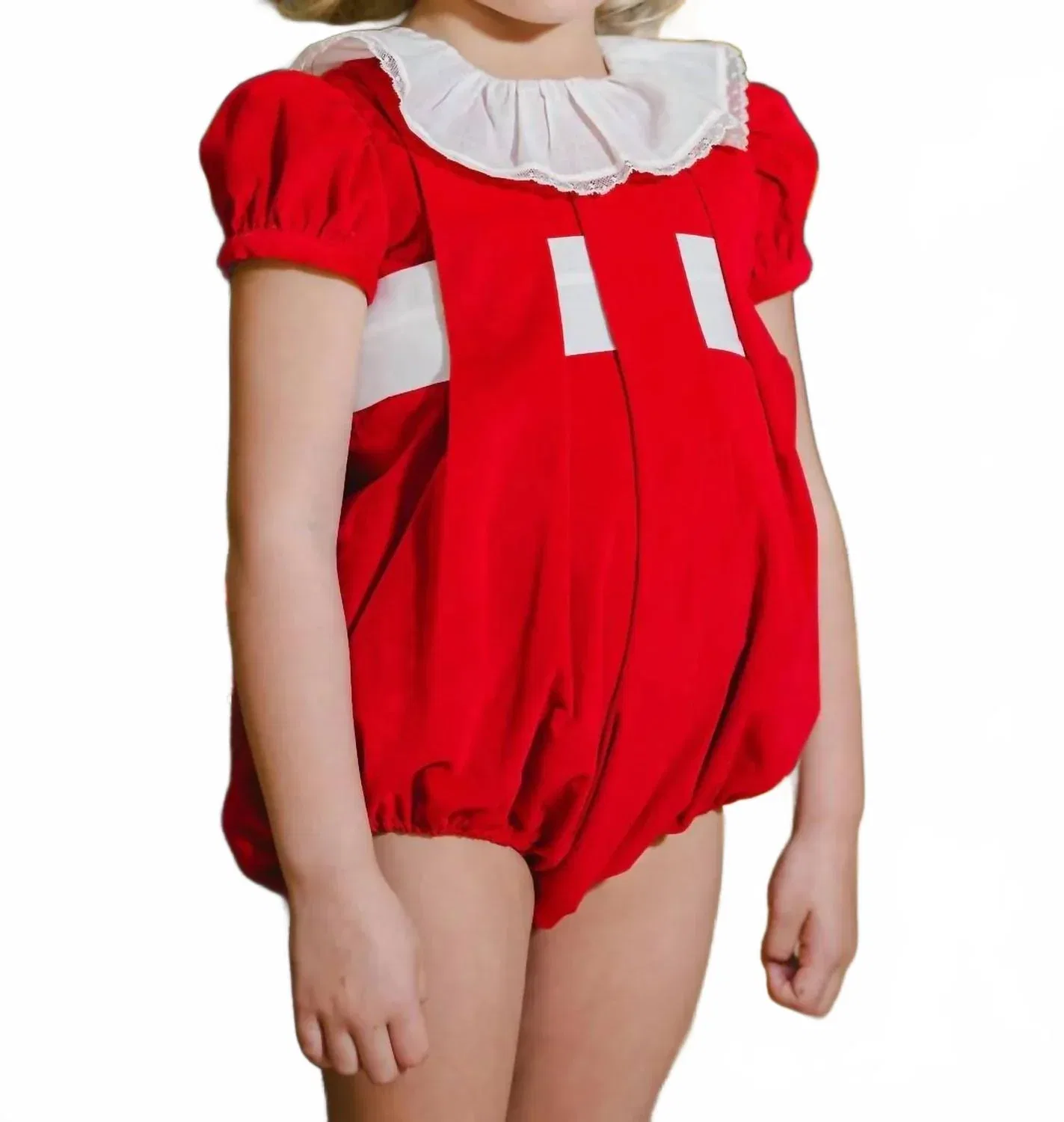 Детский боди-комбинезон с коротким рукавом Velvet Short Sleeve Bubble sal & pimenta, красный