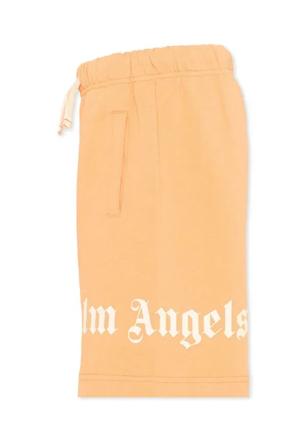 Шорты хлопковые Palm Angels Orange, оранжевый — фото 4