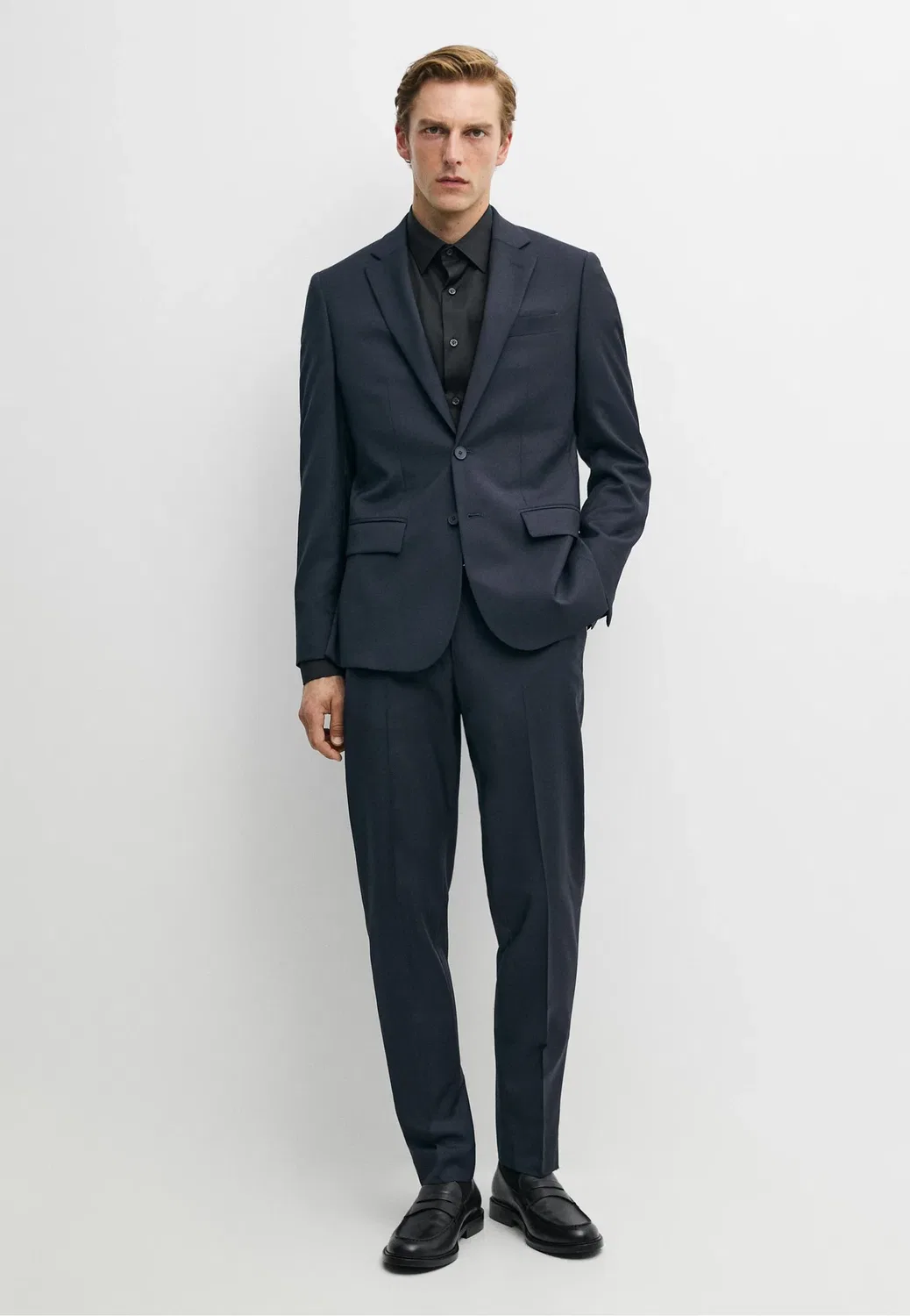 Классическая рубашка Massimo Dutti, Black — фото 2