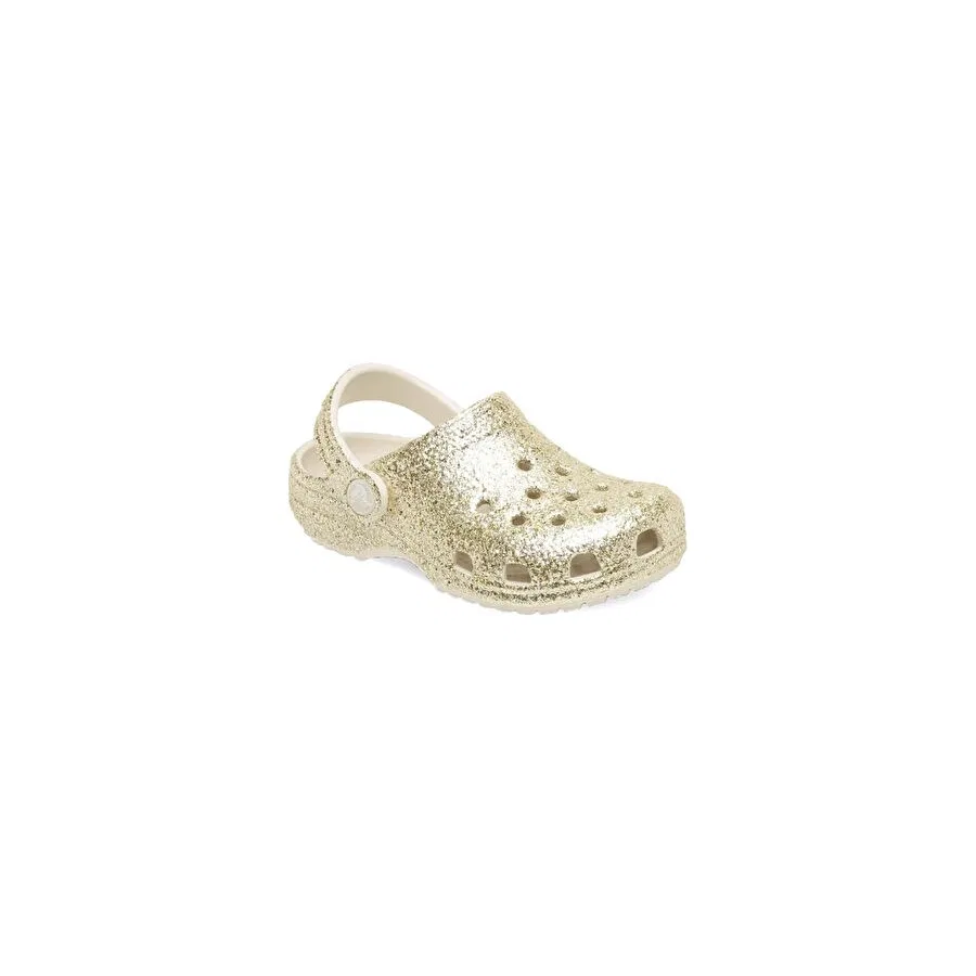 Детские шлепанцы Classic Chunky Glitter Clog T, Crocs, Бежевый — фото 2