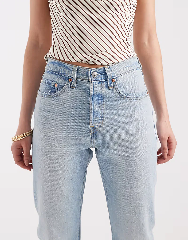 Прямые джинсы Levi's 501 светлого оттенка — фото 4