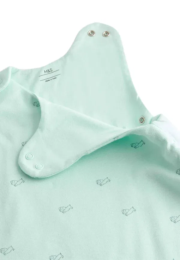 Детский спальный мешок с принтом 1.0 tog, Marks & Spencer, Pale Aqua, бирюзовый — фото 3