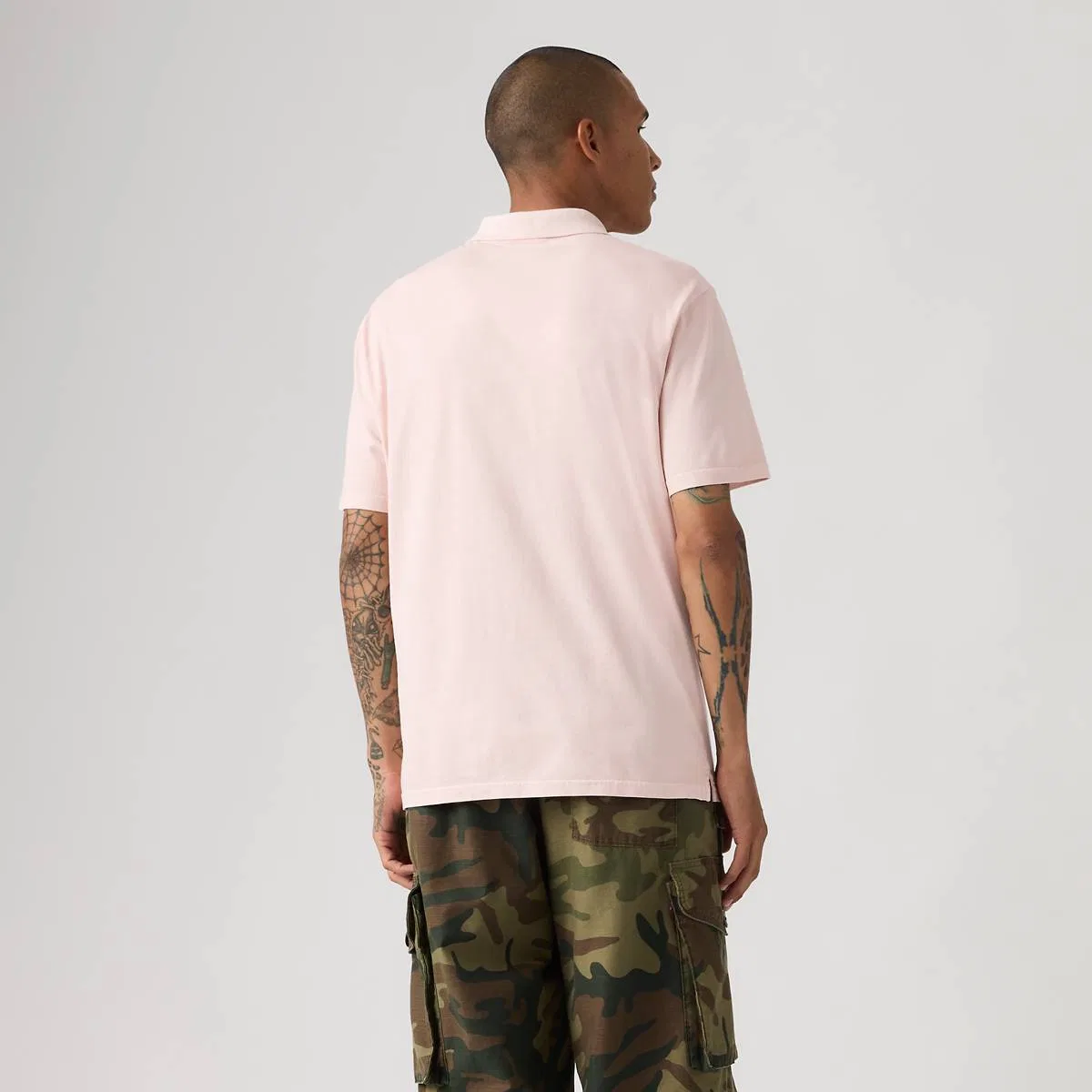 Оригинальная рубашка поло, окрашенная методом крашения Levi's, Garment Dye Crystal Pink - Blue — фото 4