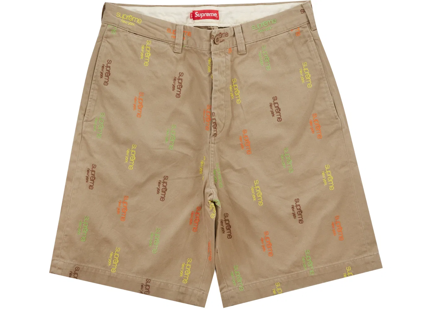 Мужские шорты классические с логотипом Supreme, Tan