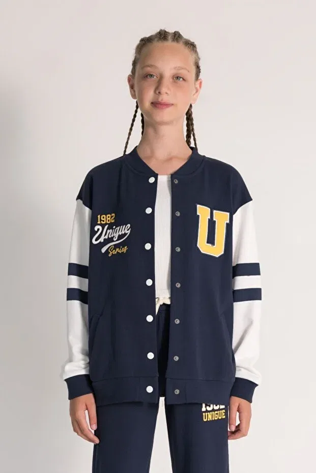 Детский кардиган для девочек с принтом Basics Dmb Boys & Girls, Navy Blue