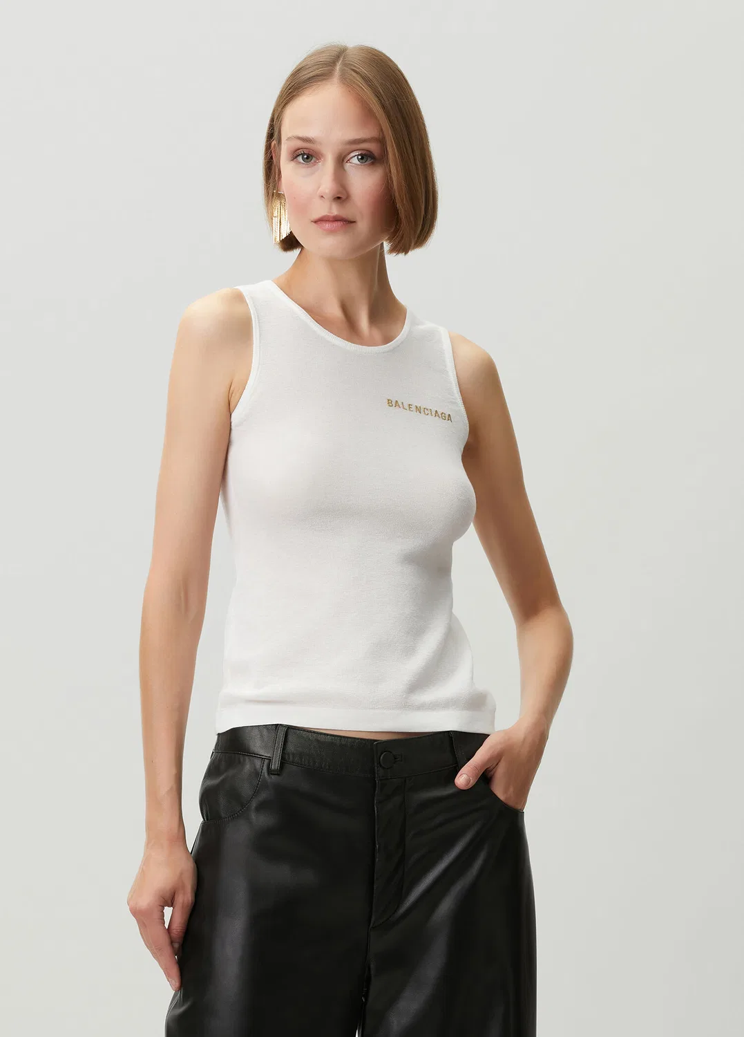 Майка Balenciaga, белый — фото 3