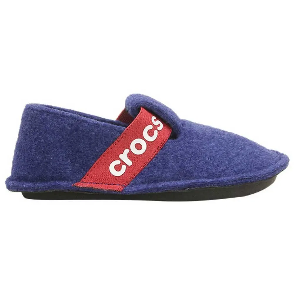 Детские тапочки для девочек с флисовой подкладкой Classic Crocs, Blue — фото 3