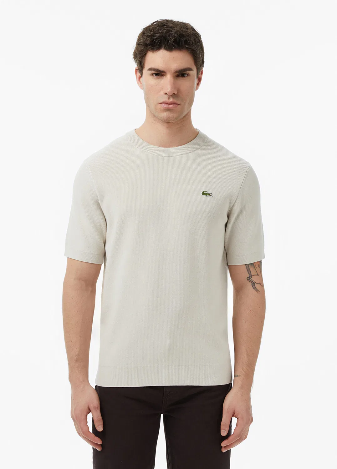 Трикотажный джемпер Classic Fit Lacoste, bej