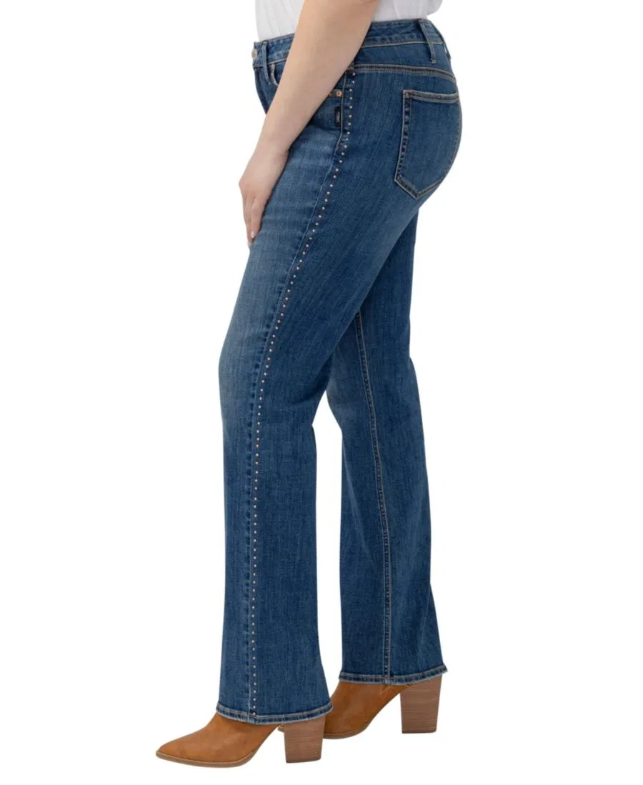 Джинсы-клеш с завышенной талией Suki Mid-Rise Curvy Bootcut Silver Jeans Co., Serephina — фото 3