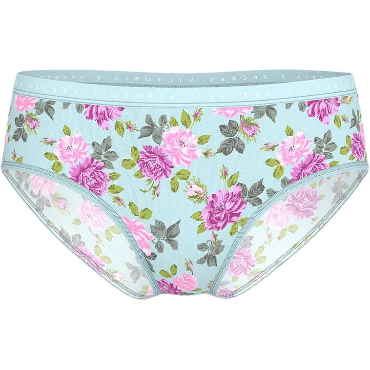 Женские трусы-слипы с принтом, 1 Pack (Green Stone Rose), Victoria's Secret