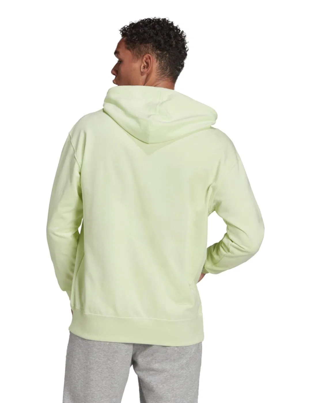 Мужское худи из хлопка Essentials FeelVivid Cotton Hoodie Adidas, Зеленый — фото 4