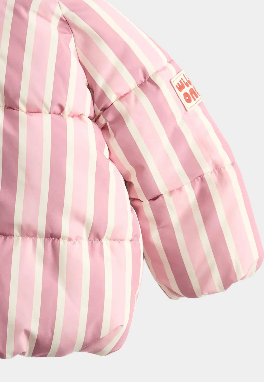 Полосатое стеганое пальто средней плотности. - зимняя куртка Marks & Spencer, Pink Mix — фото 2