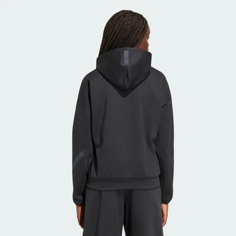 Худи с капюшоном на молнии Z.N.E. Full Zip adidas, Черный — фото 2