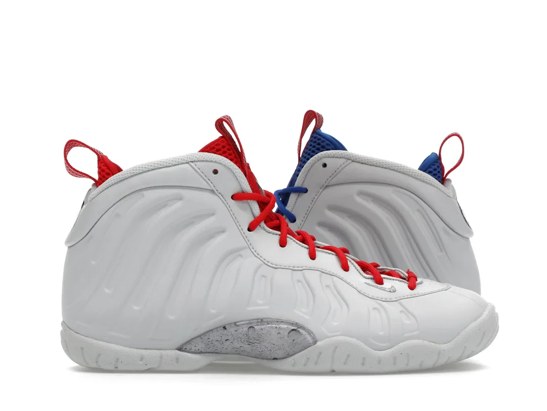 Детские кроссовки Lifestyle Nike Little Posite One, Photon Dust/University Red-Game Royal-Metallic Silver