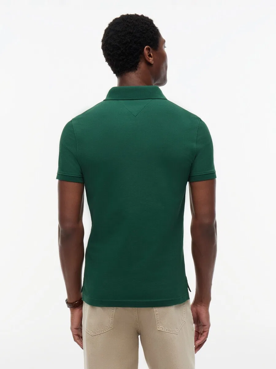 Рубашка TOMMY HILFIGER '1985 Slim Fit' темно-зеленого цвета — фото 3
