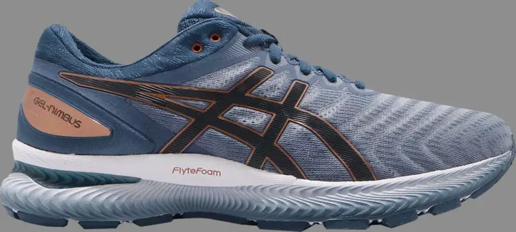 

Кроссовки gel nimbus 22 extra wide 'graphite grey' Asics, синий