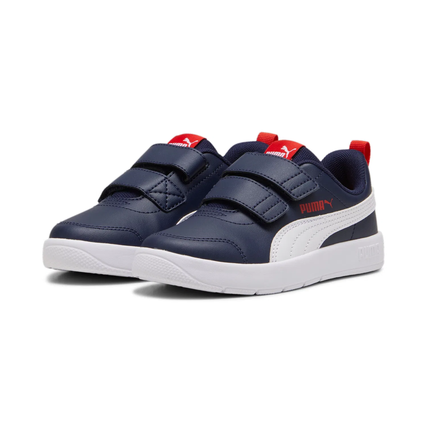 Детские кроссовки для активных игр Courtflex V3 PUMA, Navy/White/Red