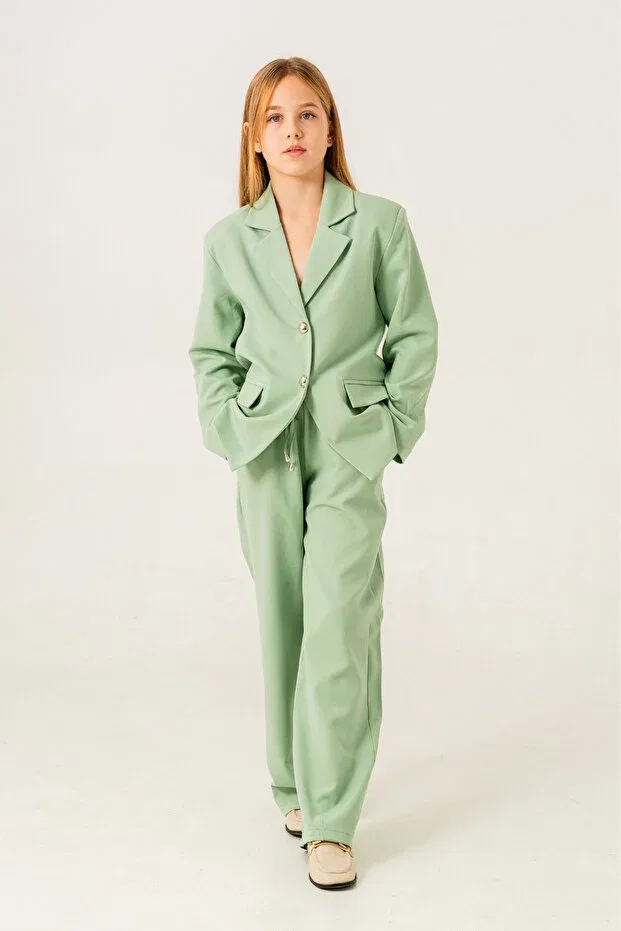 Детская куртка для девочек с длинным рукавом Giyicem Tekstil, Green
