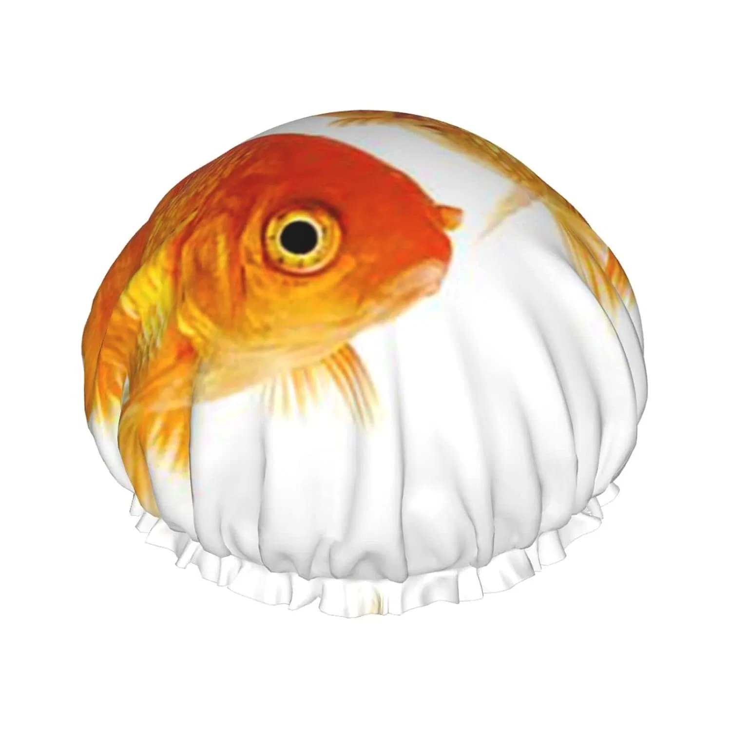 Шапочка для душа Cute Goldfish, ObabO, двойной слой, водонепроницаемая