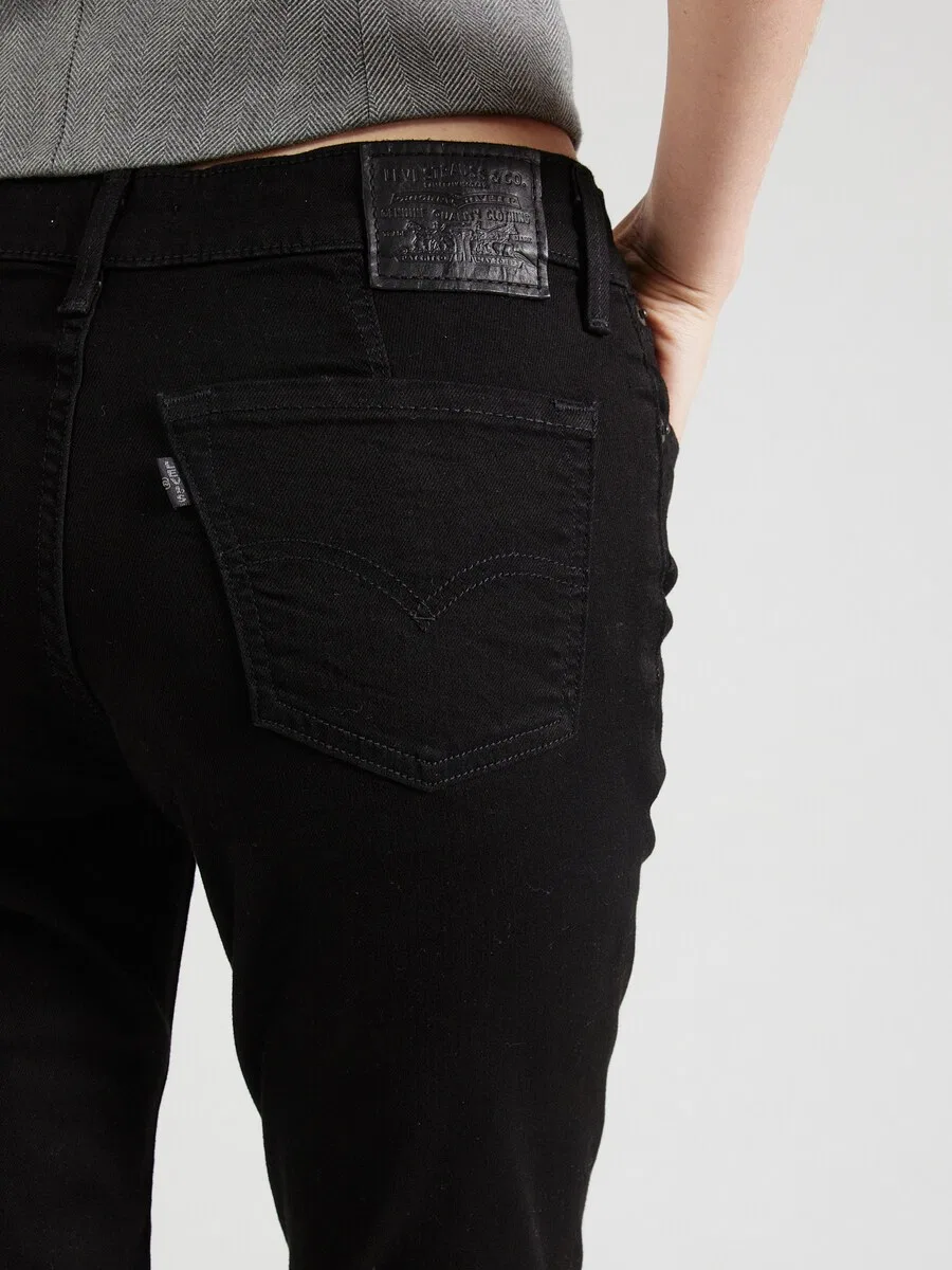 Джинсы LEVI'S Slim fit '712 Slim Welt Pocket' черного цвета — фото 2