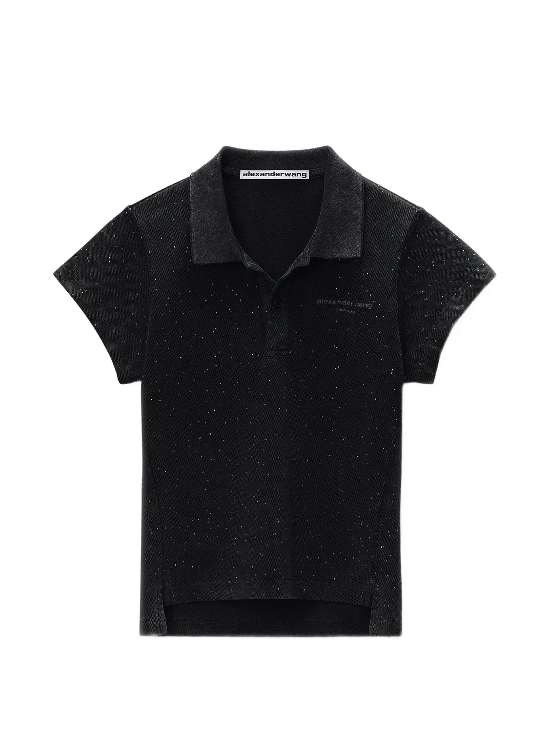 Alexander Wang Поло с кристаллами - Черный