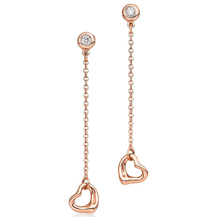 

Серьги Tiffany & Co. Elsa Peretti Diamonds by the Yard Open, розовое золото