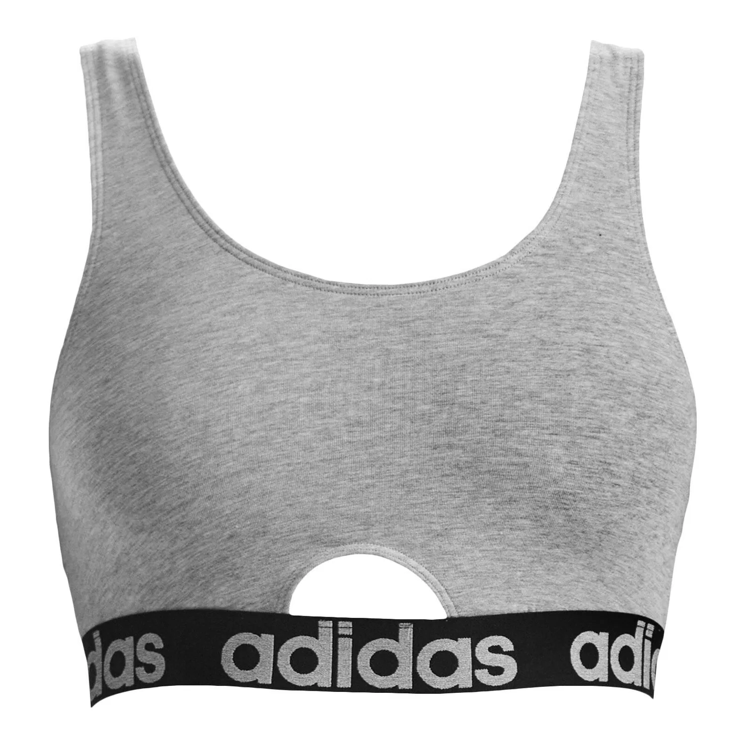 Женский спортивный бюстгальтер с быстросохнущей тканью Scoop Bralette Adidas, Grau