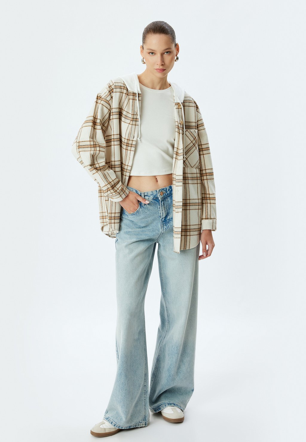 

Летняя куртка CHECK PLAID Koton, белый