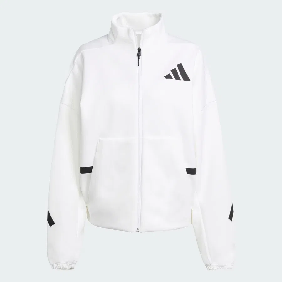 Женский свитшот с высоким воротником W Z.n.e. Tt adidas, XL, Белый — фото 4