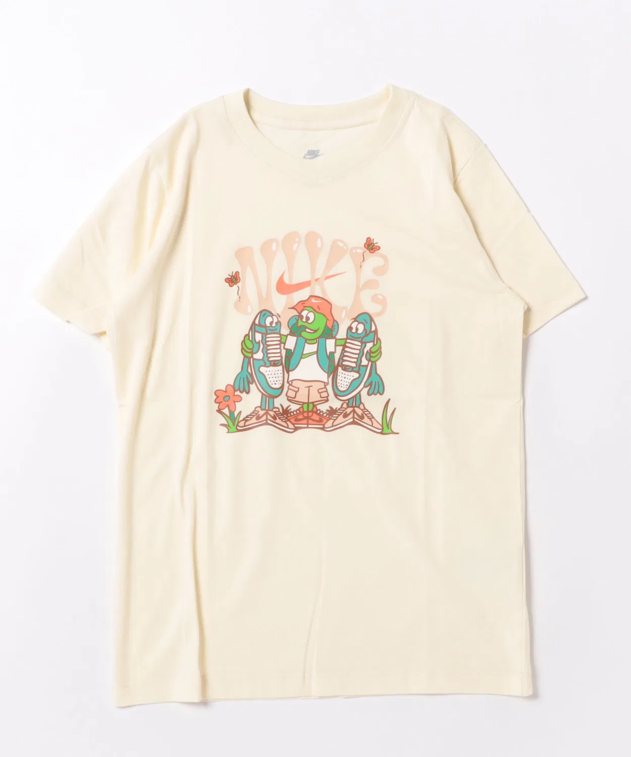 Детская футболка с коротким рукавом и принтом Summer Cam NIKE, Off White