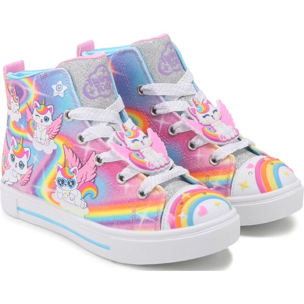 Детские кроссовки с мерцающими искорками для малышей Skechers, Butterfly Multi