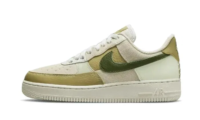 Детские кроссовки с низким верхом Air Force 1 Low Scrap Nike, Light Bone Rough Green