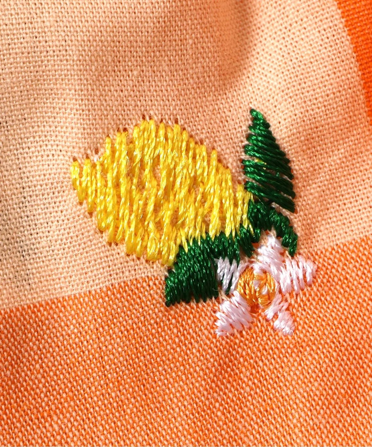 Детская туника для девочек с длинным рукавоми вышивкой, модель Assort Embroidery, apres les cours, Indigo Blue — фото 3