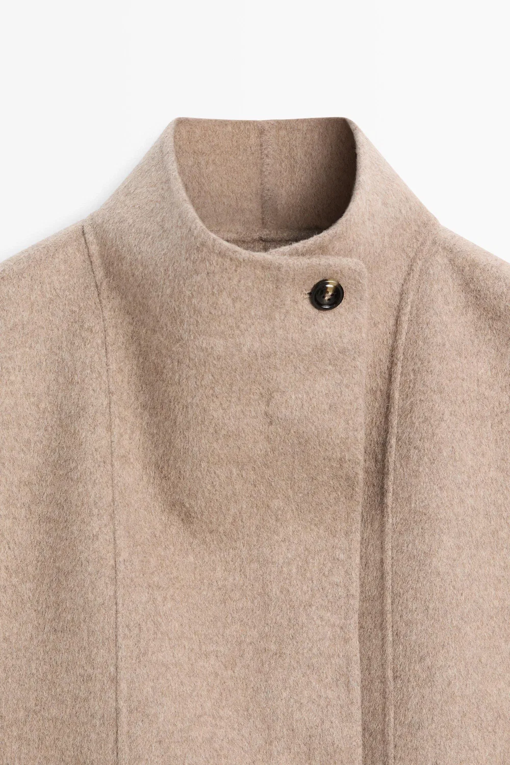 Куртка Massimo Dutti, короткая из шерстяной смеси, серо-коричневый — фото 4