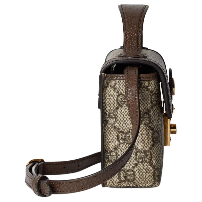 Мини-сумка через плечо GUCCI Ophidia из канваса с кожаными деталями — фото 3