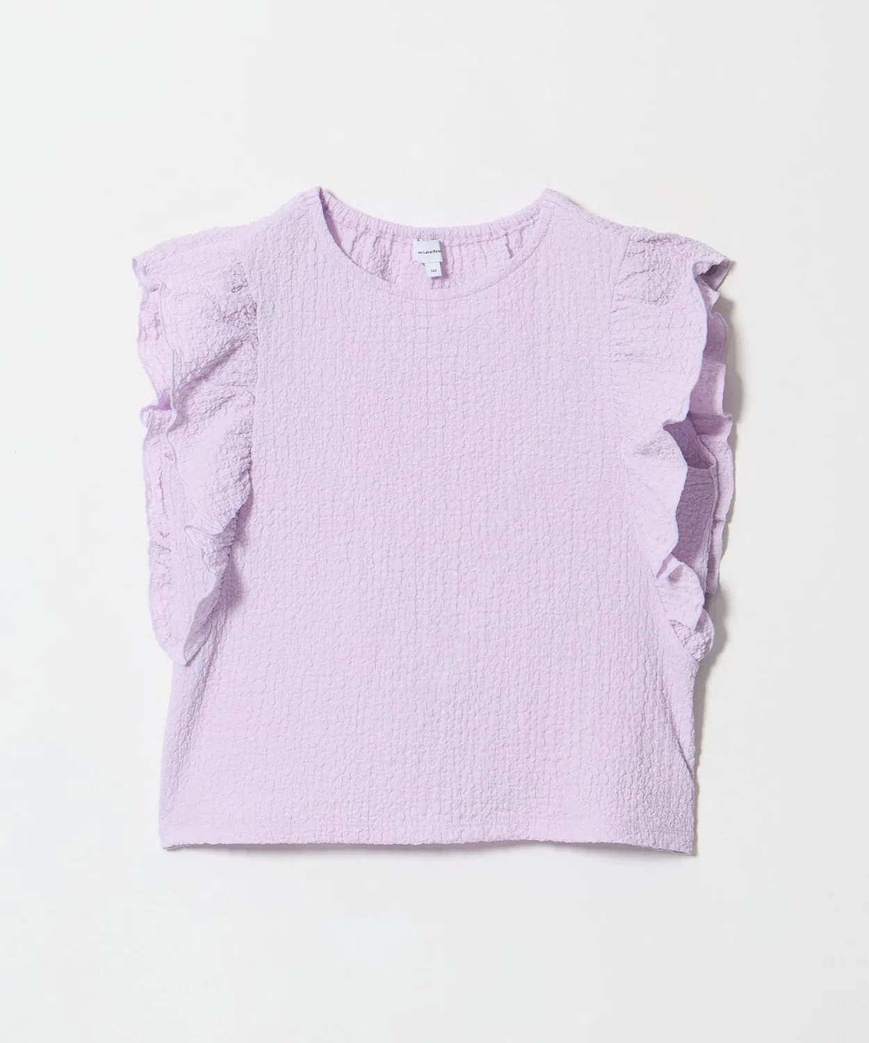 Детский комплект из топа и шорт с рюшами, модель Pukupuku Frill, green label relaxing, Лиловый — фото 2
