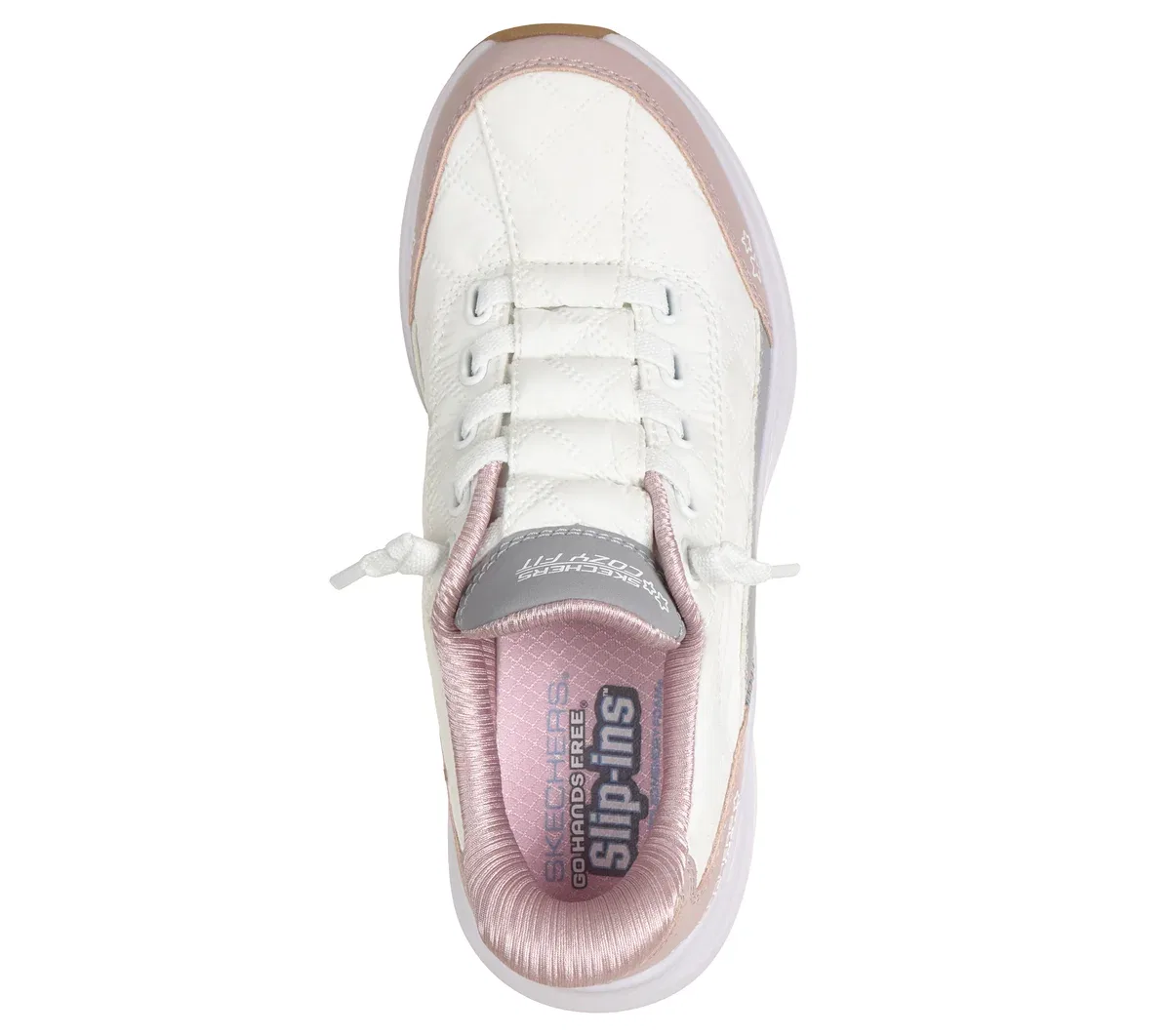 Детские слипоны Contour Foam - Cozy Fit Skechers, белый/лавандовый — фото 2