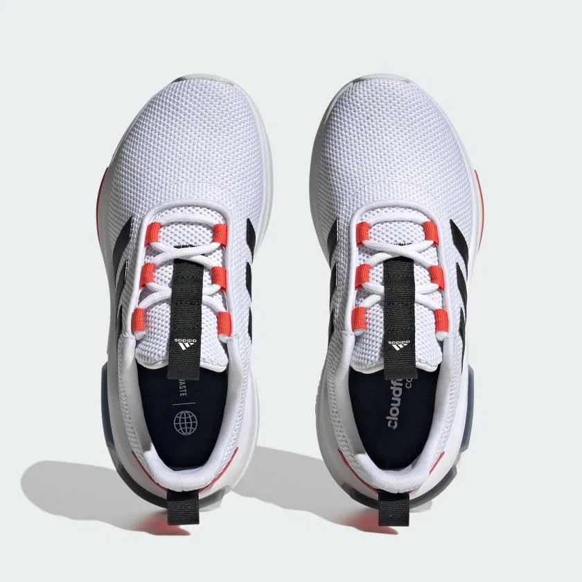 Детские кроссовки с шнуровкой Racer Tr23 Shoes Adidas, White Black Red — фото 2