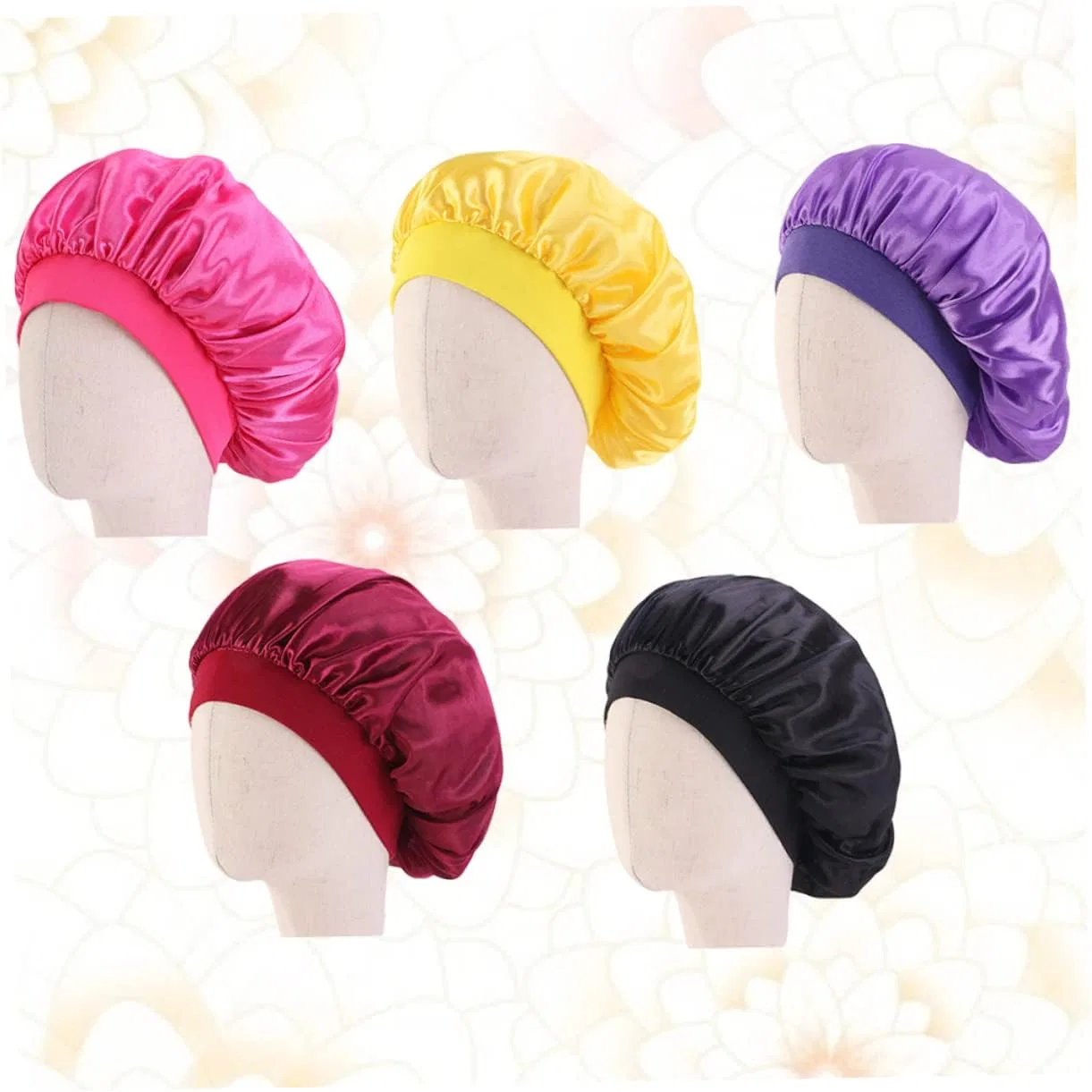 Шапочка для душа детская, 7LiuYueFei6, набор 3 шт, 27x10см, Assorted colours — фото 4