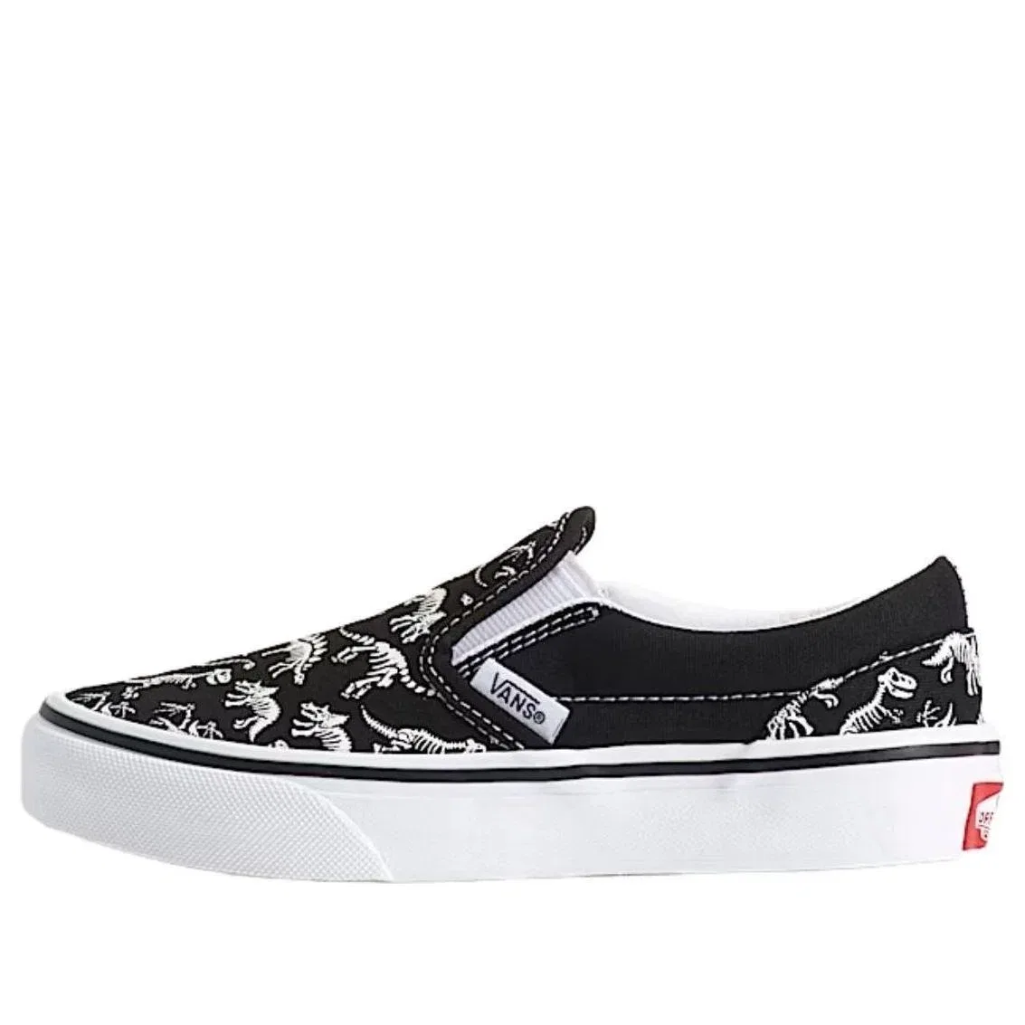 Детские кеды с принтом Glow-in-the-Dark Black Vans, черный