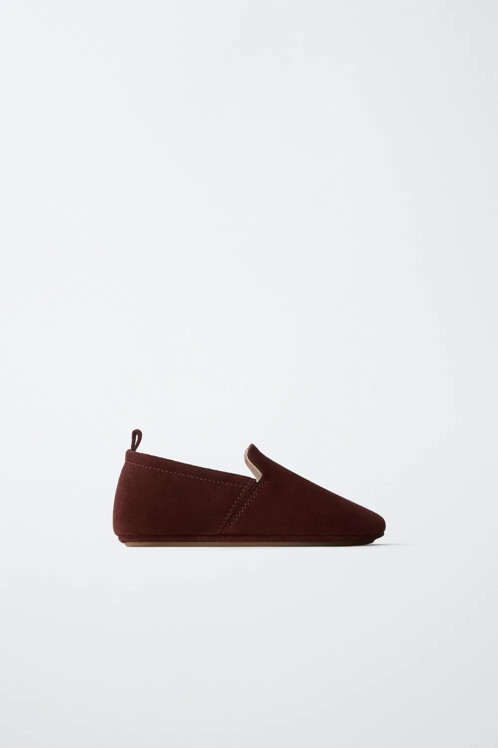 Кожаные тапочки-бабуши, лимитированная серия ZARA, Burgundy Red