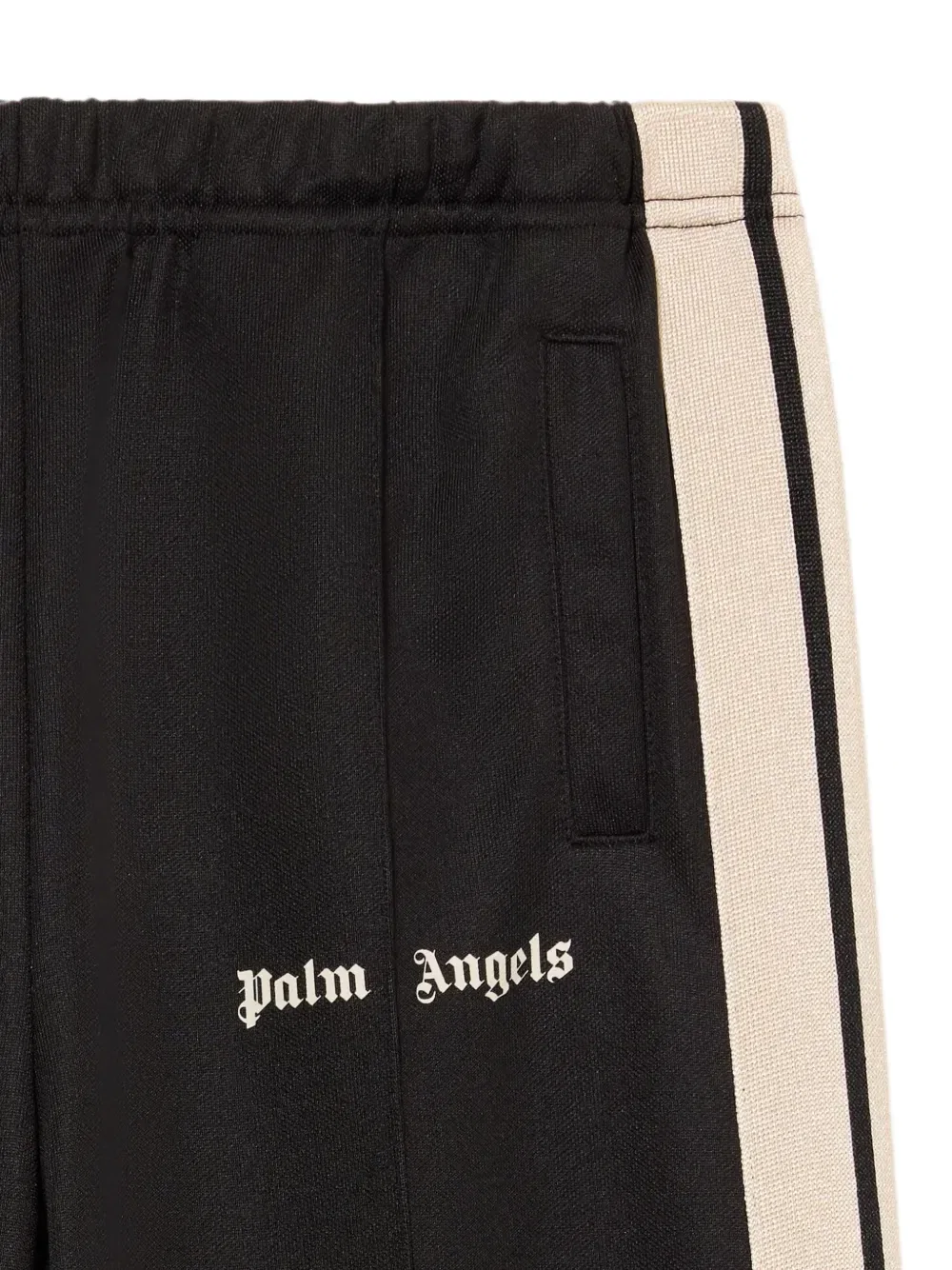 Спортивные брюки широкого кроя с боковыми полосками Palm Angels Kids, черный — фото 3