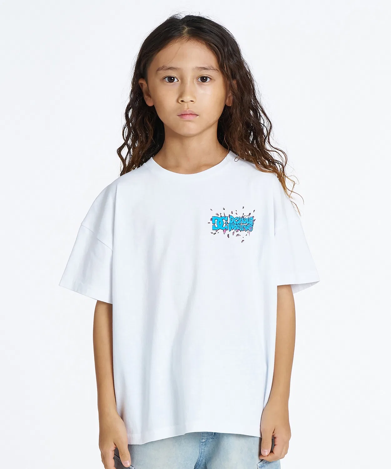 Детская футболка с принтом DC 26 KD CLASH SKULL SS, White — фото 2