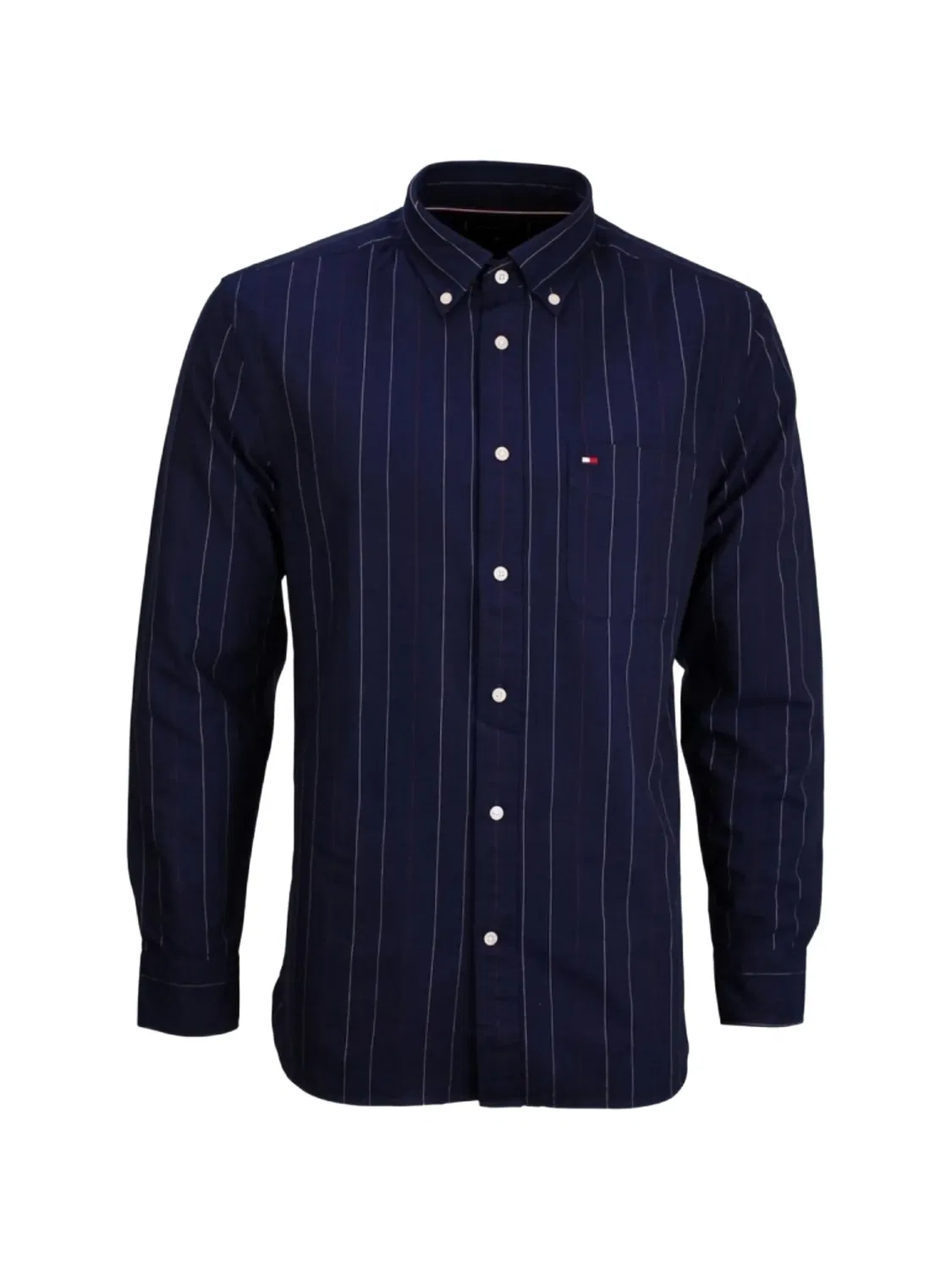 Рубашка в тонкую полоску Heritage Oxford Tommy Hilfiger, синий