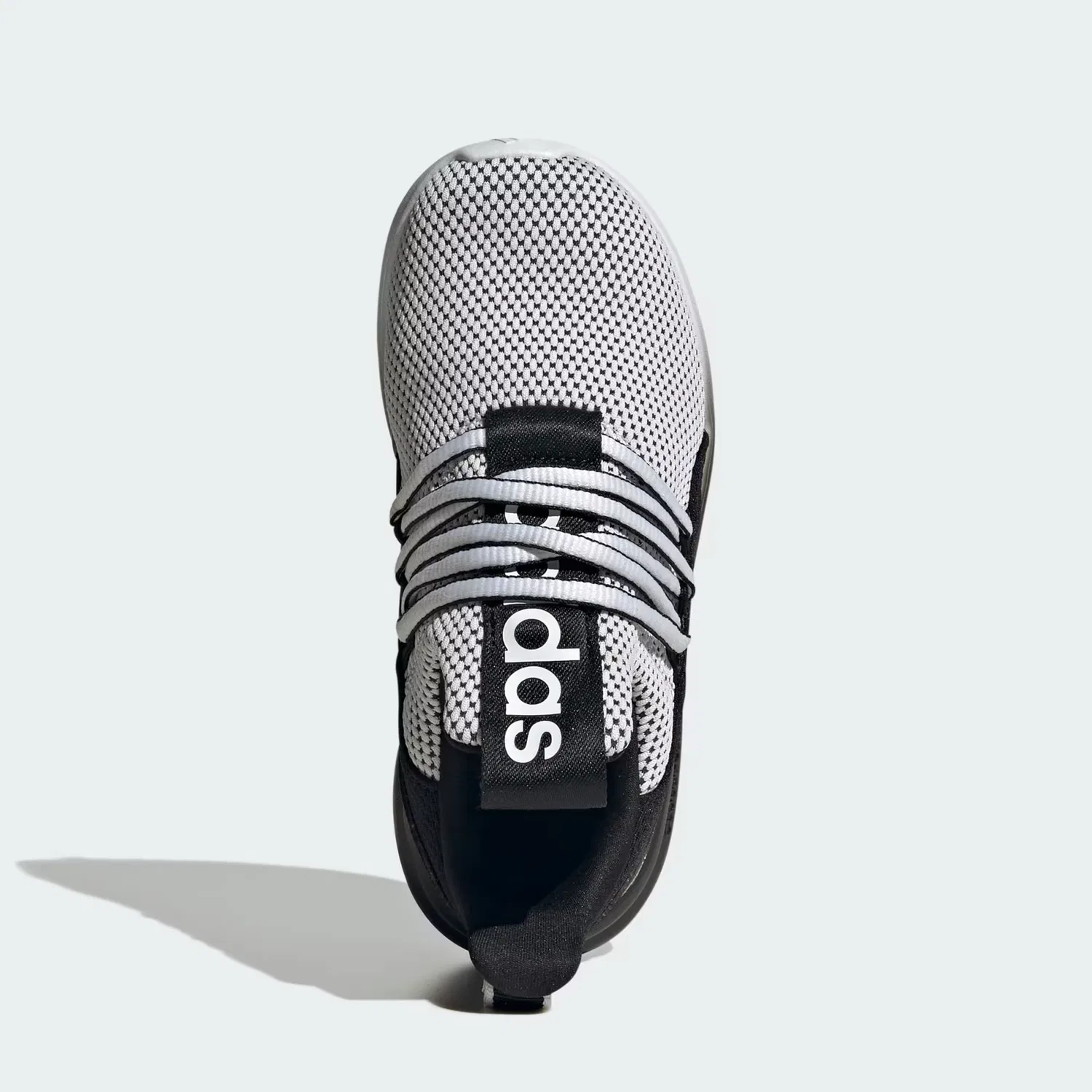 Детские кроссовки-слипоны широкой полноты LITE RACER ADAPT 7.0 Adidas Sportswear, белый с черным — фото 2