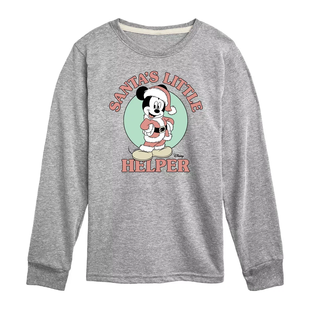 Детский лонгслив с принтом Santa's Little Helper Disney, Черный